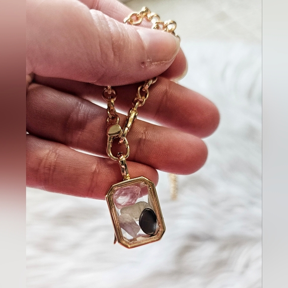 Gemstone Locket Necklace - Picture 3 of 4